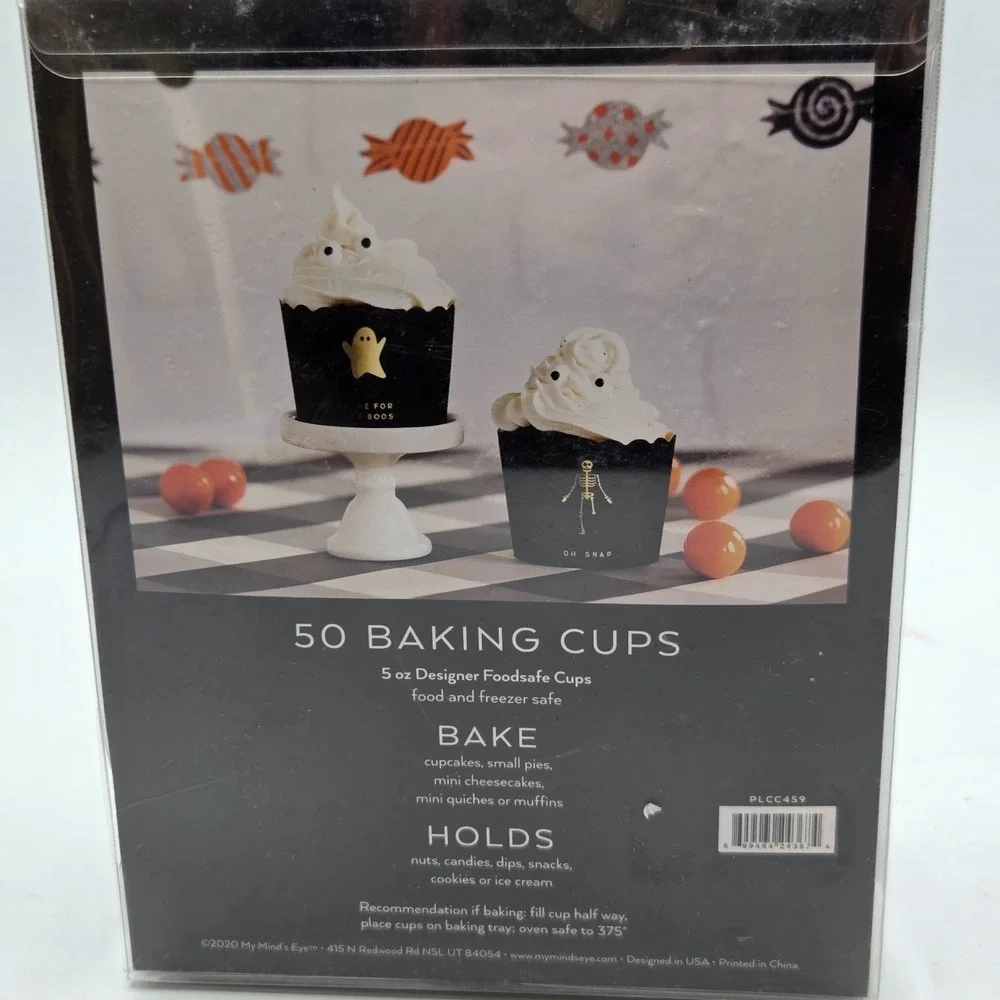 My Minds Eye Halloween Baking Cups Two Boxes 50 5 oz. Pieces One Box Opened